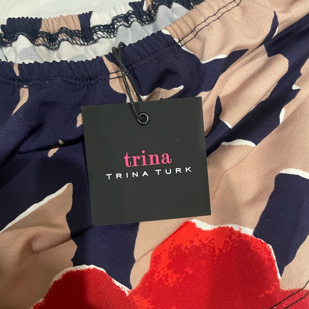 Trina Turk Black and Red Floral Jumpsuit New - Picture 9 of 11